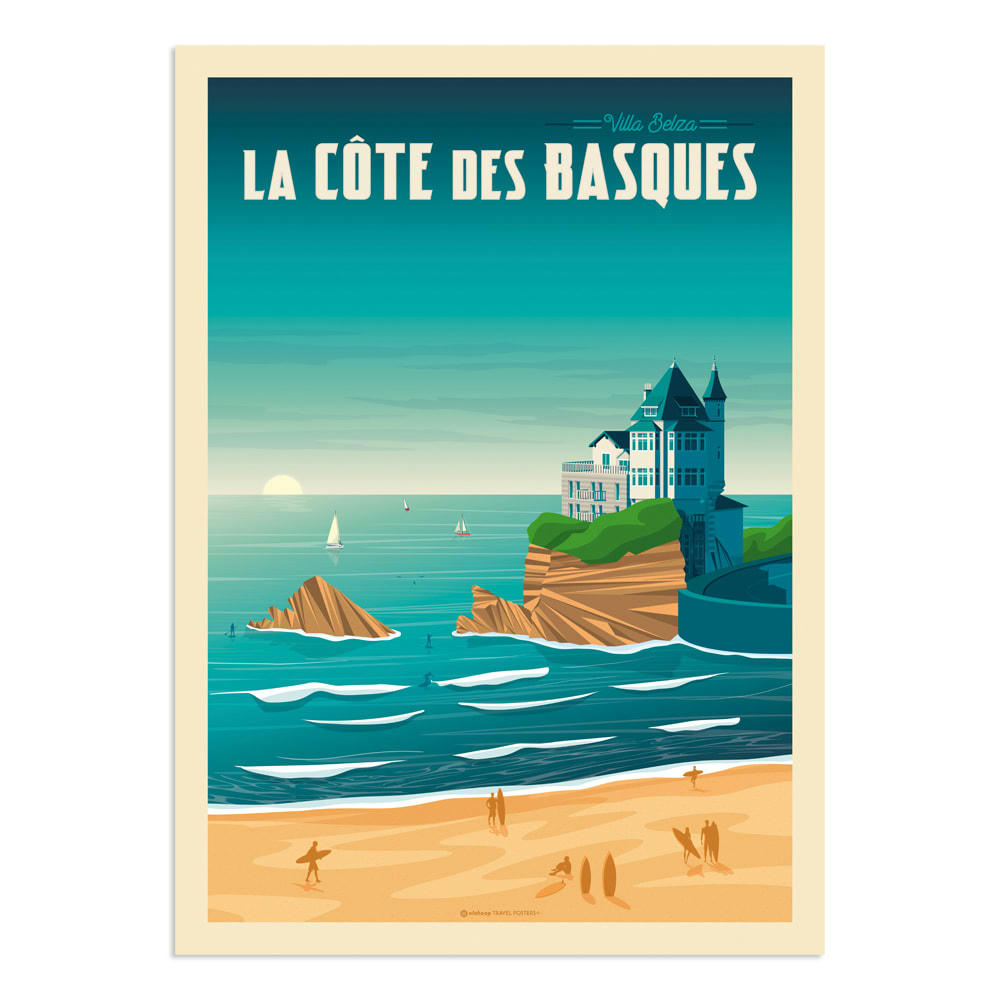 - Affiche Biarritz  30x40 cm