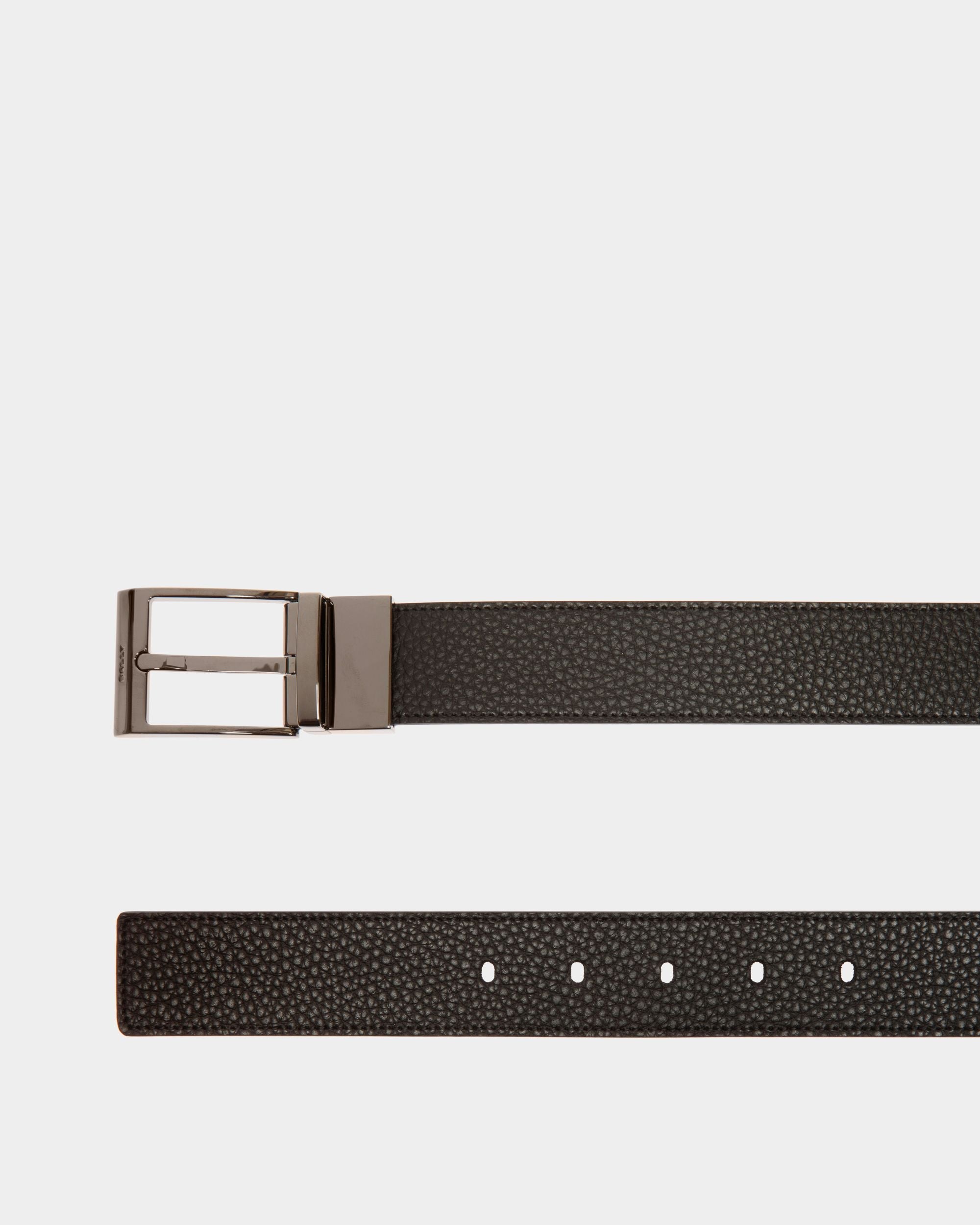 Shiffie 35 mm Verstellbarer Wendegürtel Aus Leder In Schwarz Und Ebenholz
