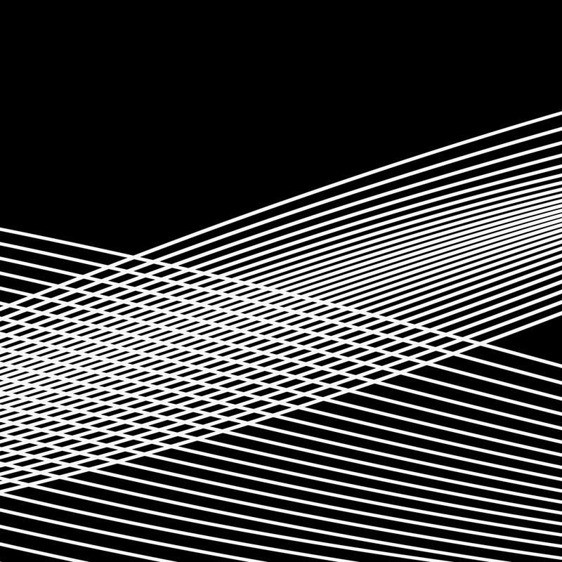 COURBES MONOCHROMES - Crédence cuisine Lot de 2 crédences ALU L120xH 50cm Noir Géométrique