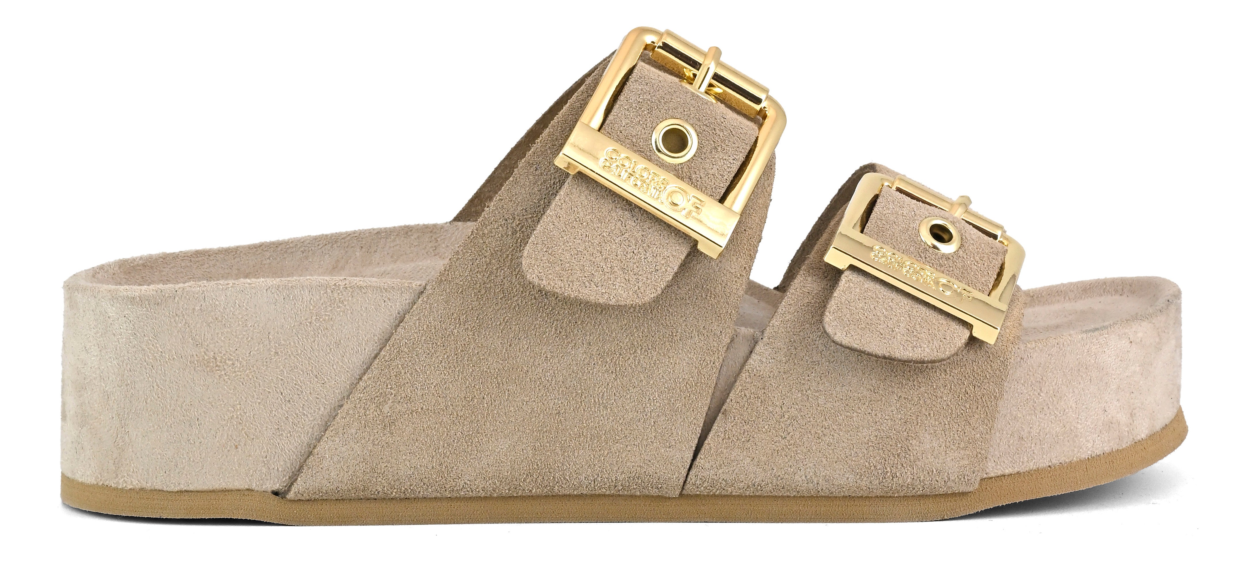 PLATTFORM SANDALE VELOURS