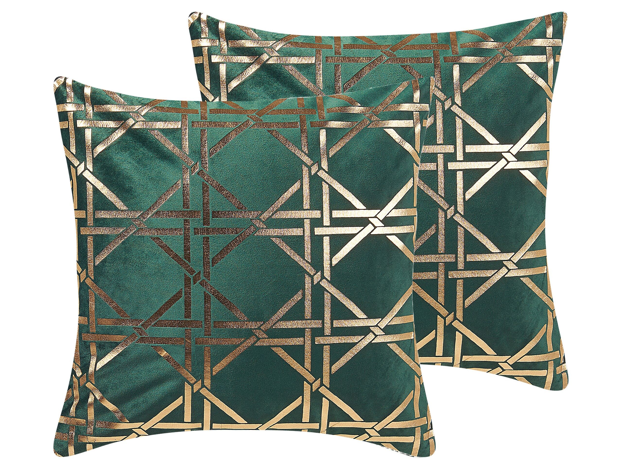 Poduszki dekoracyjne 2 szt 45x45 zielone