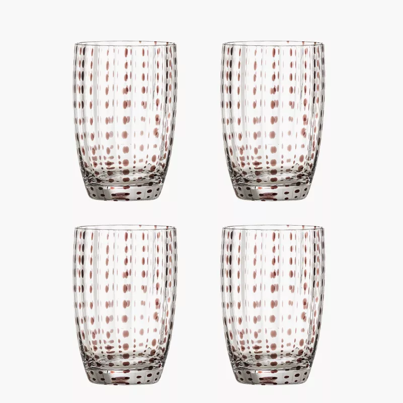 Szklanka 350ml zestaw 4 szt. BLOOMINGVILLE BRINLEY brązowa