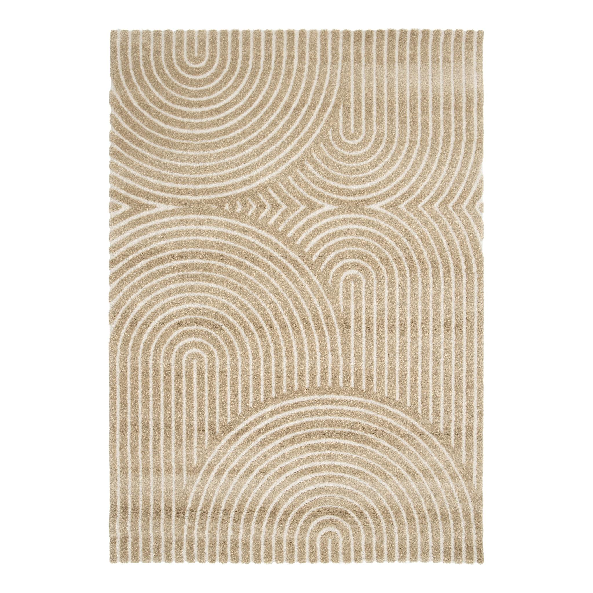 AFK Living vloerkleed Groove - reliëfeffect - kastanje - 200 x 290 cm