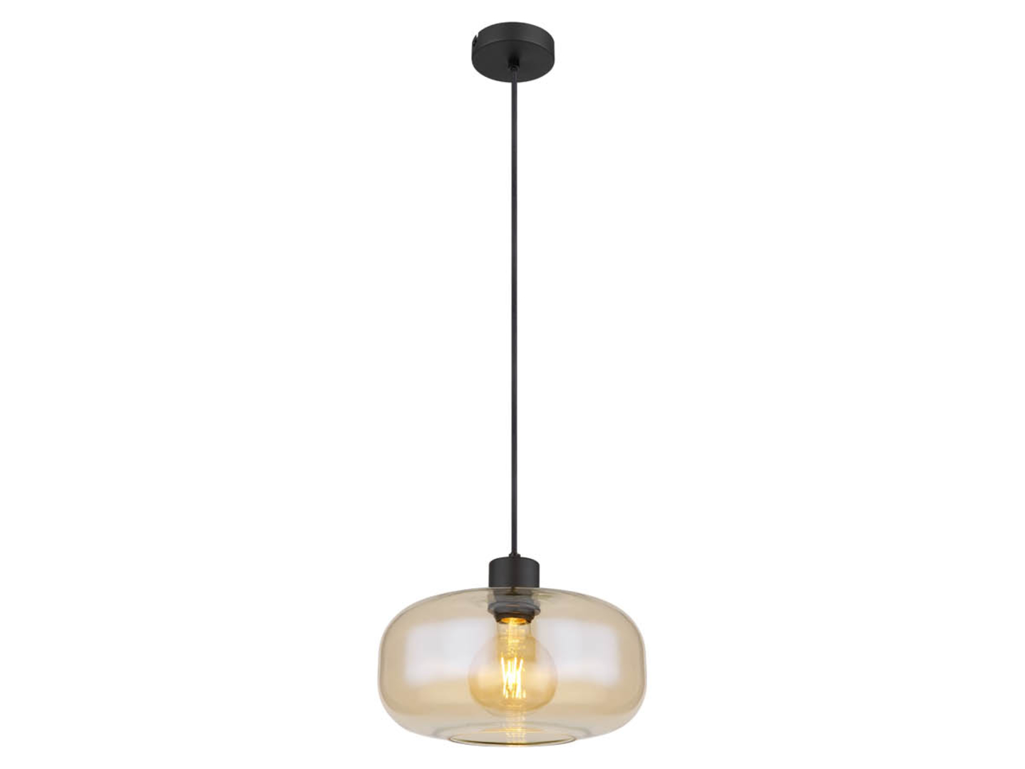 Lampa sufitowa Jepp LED szklana czarna
