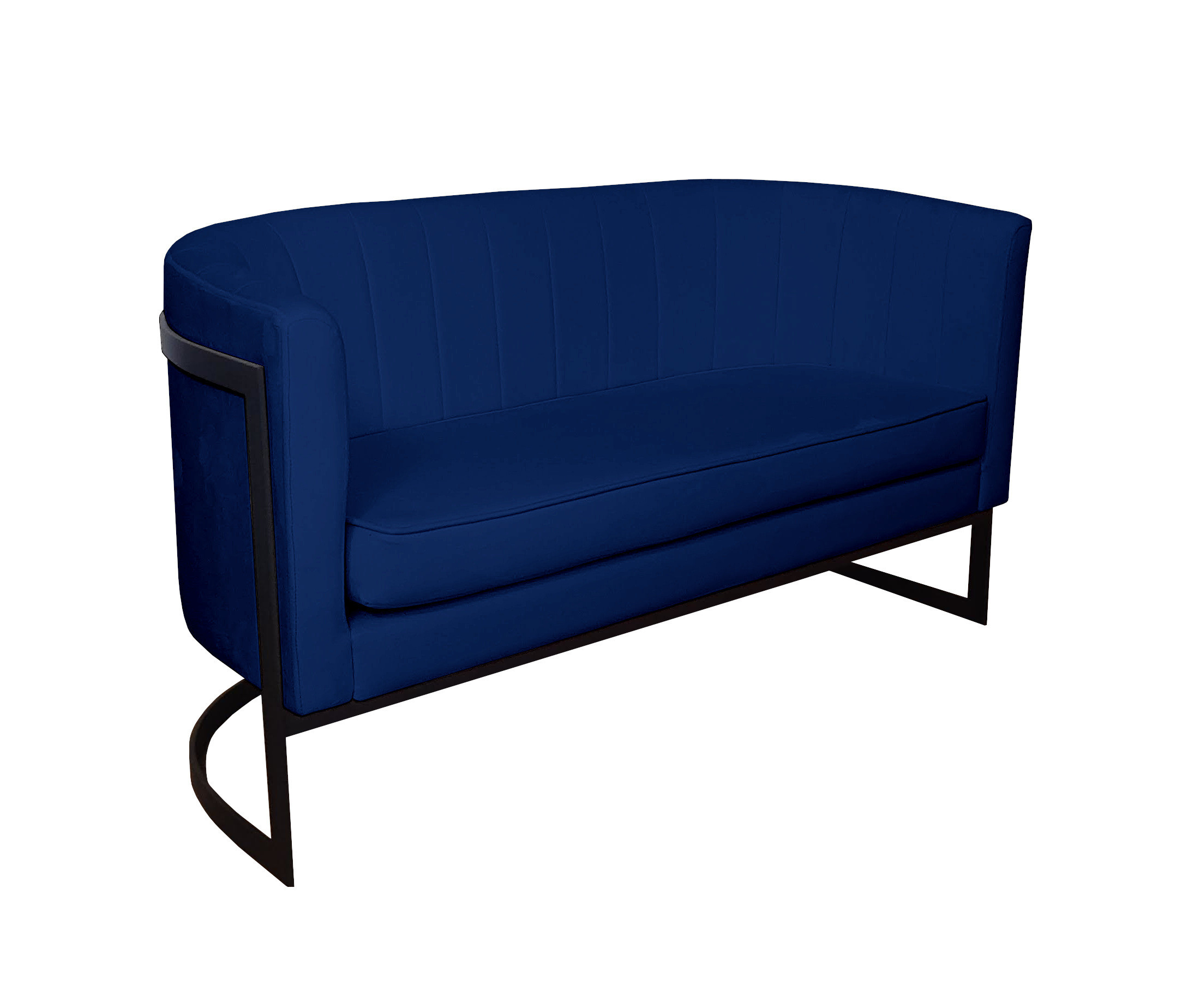 Sofa Glamour tkanina Welur podstawa metalowa