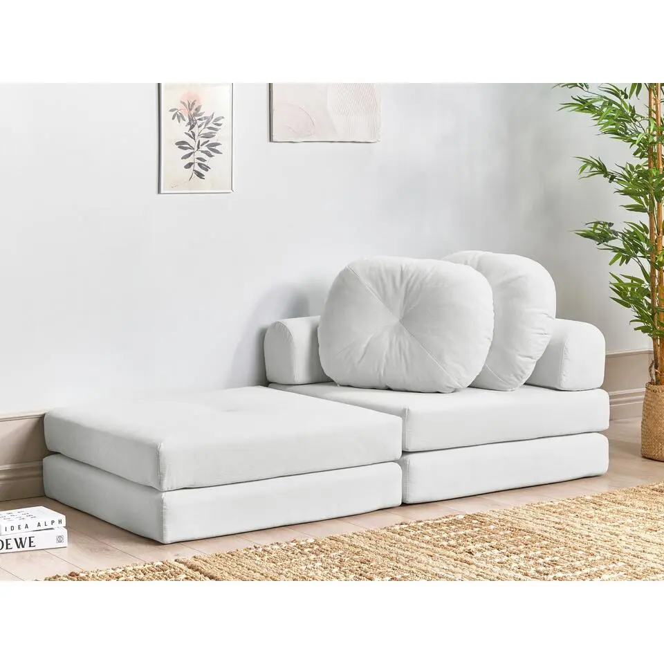 OLDEN - Slaapbank - Wit - Corduroy