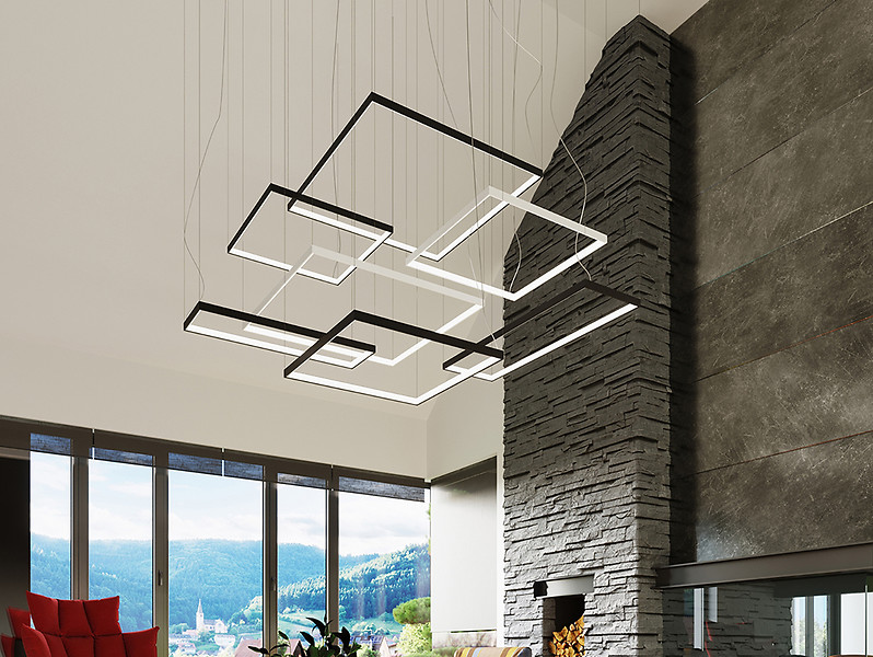Lampa wisząca Nelya LED aluminiowa czarna