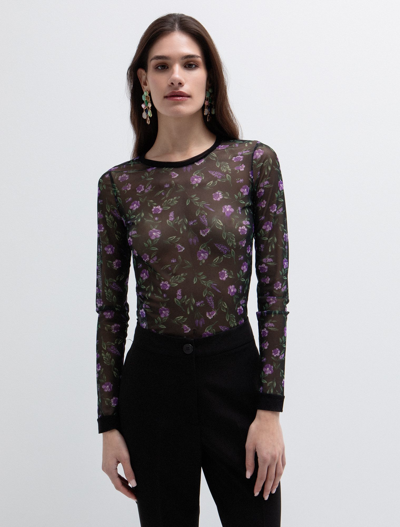 Tulle τοπ φλοράλ