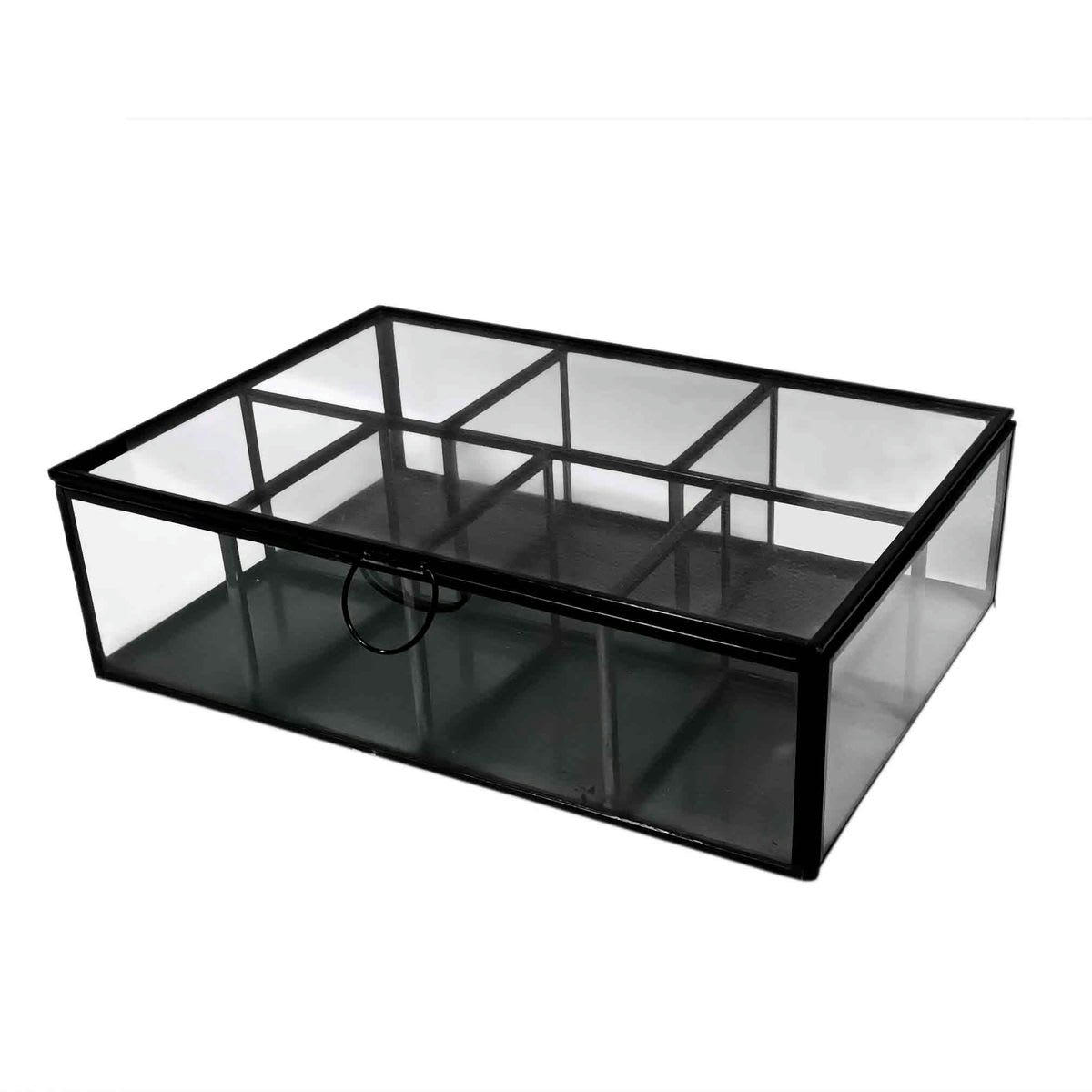 MIRA - Boîte à bijoux en verre et métal