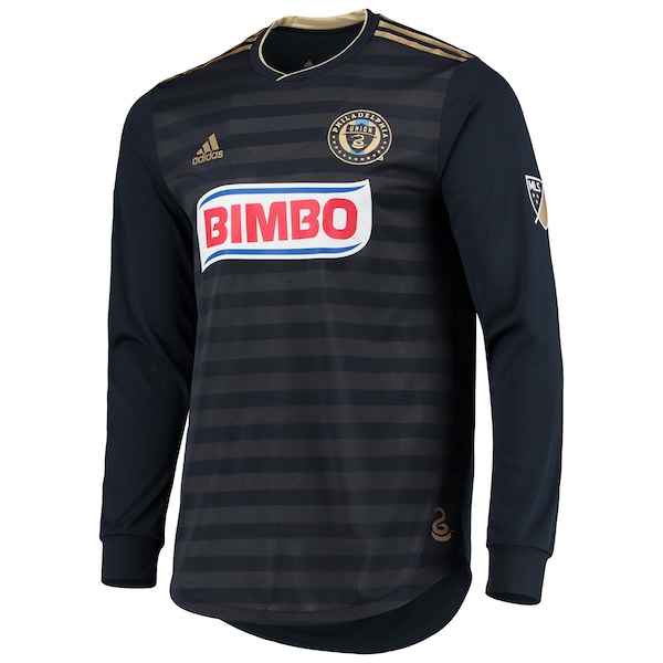 Philadelphia Union adidas 2018 Away Authentic Long Sleeve Jersey - Navy
