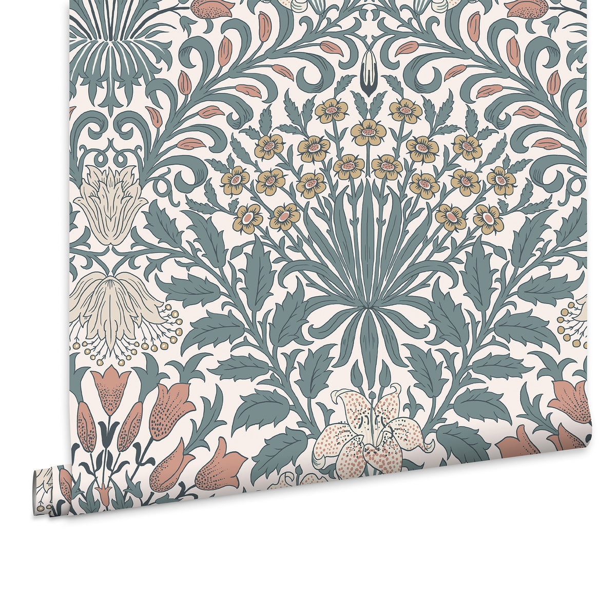 William Morris at Home Vliesbehang - Garden Dusty Blue - 1000x52