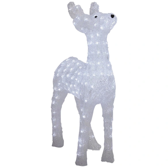 Weihnachtsfigur, Rentier, Höhe: 60 cm, netz, weiß