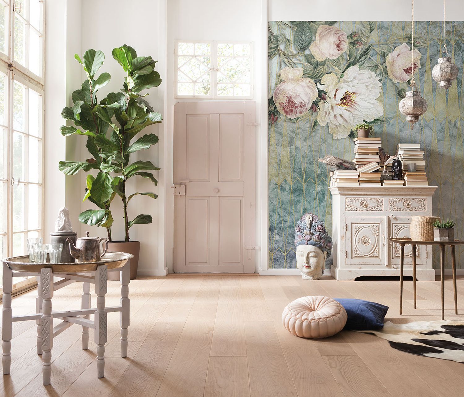 Sanders & Sanders fotobehang bloemen multicolor - 200 x 250 cm - 612346