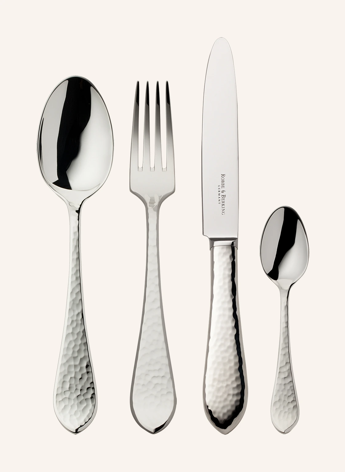 ROBBE & BERKING 4-tlg. Besteckset MARTELÉ