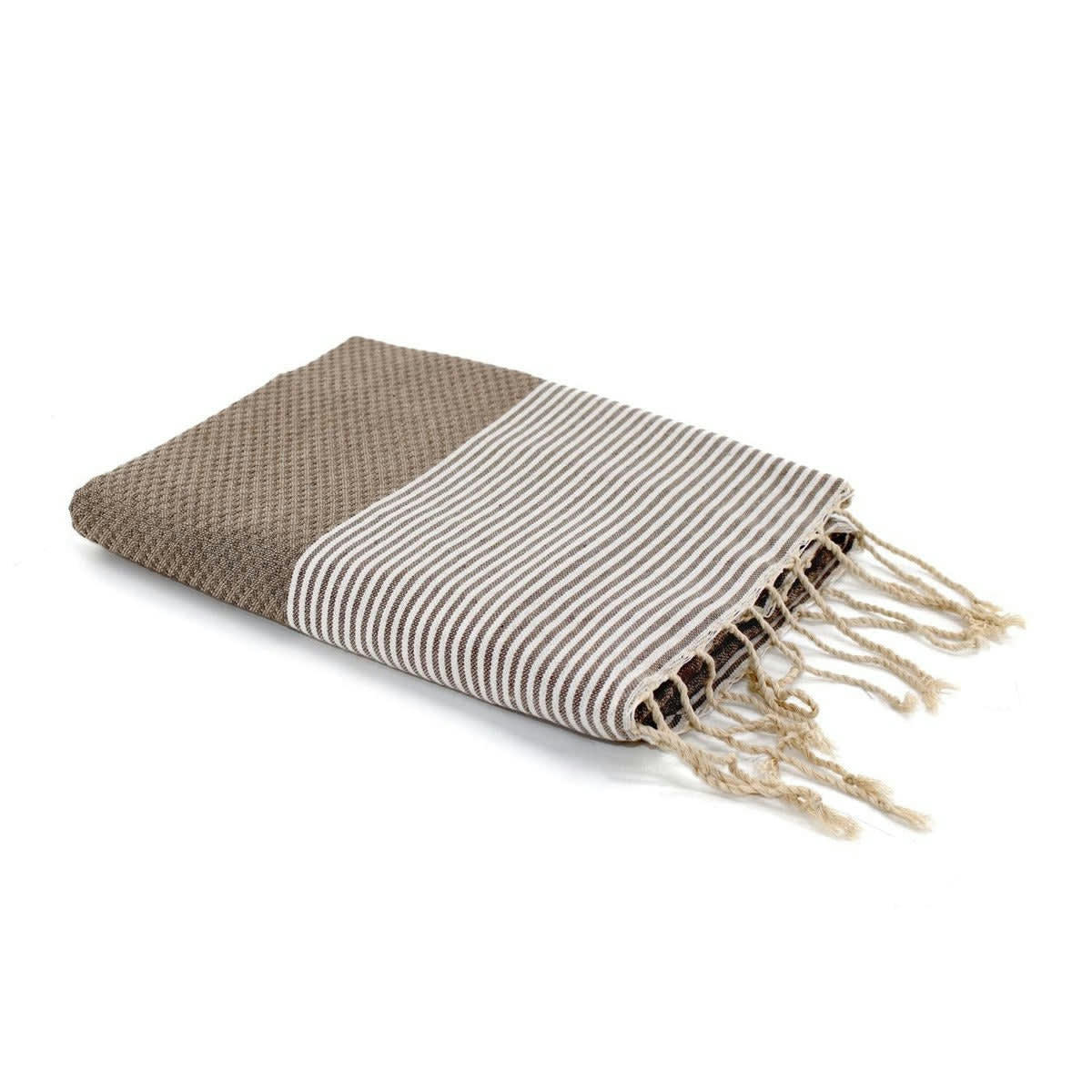 IBIZA - Fouta coton  100x200 taupe clair