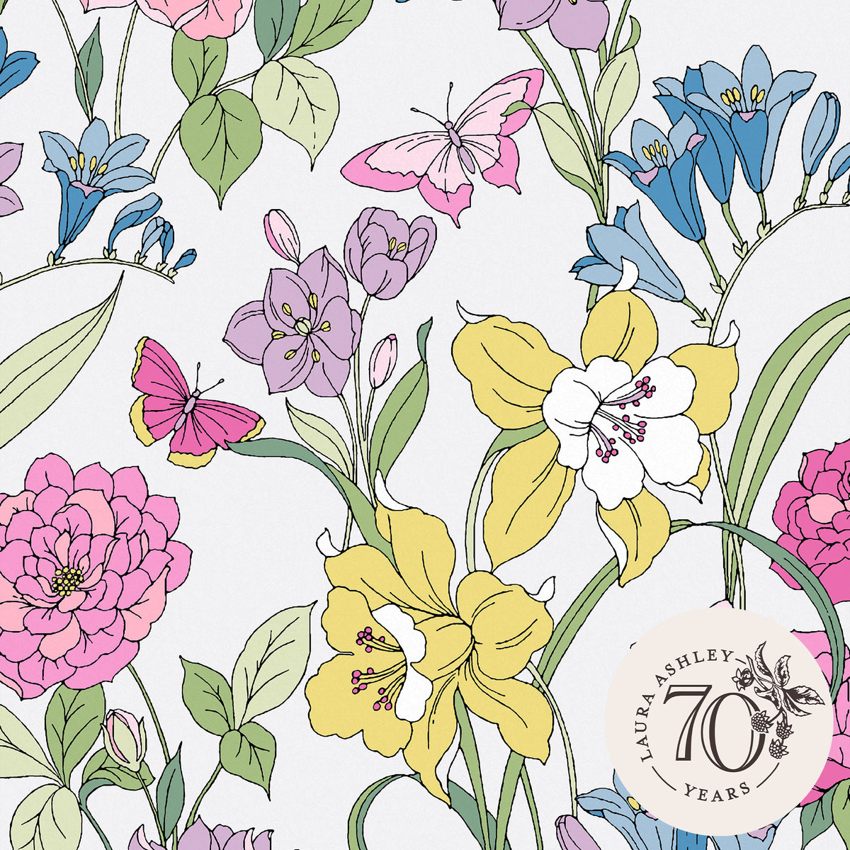 Laura Ashley Vliesbehang - Gilly - Multikleur 10mx52cm