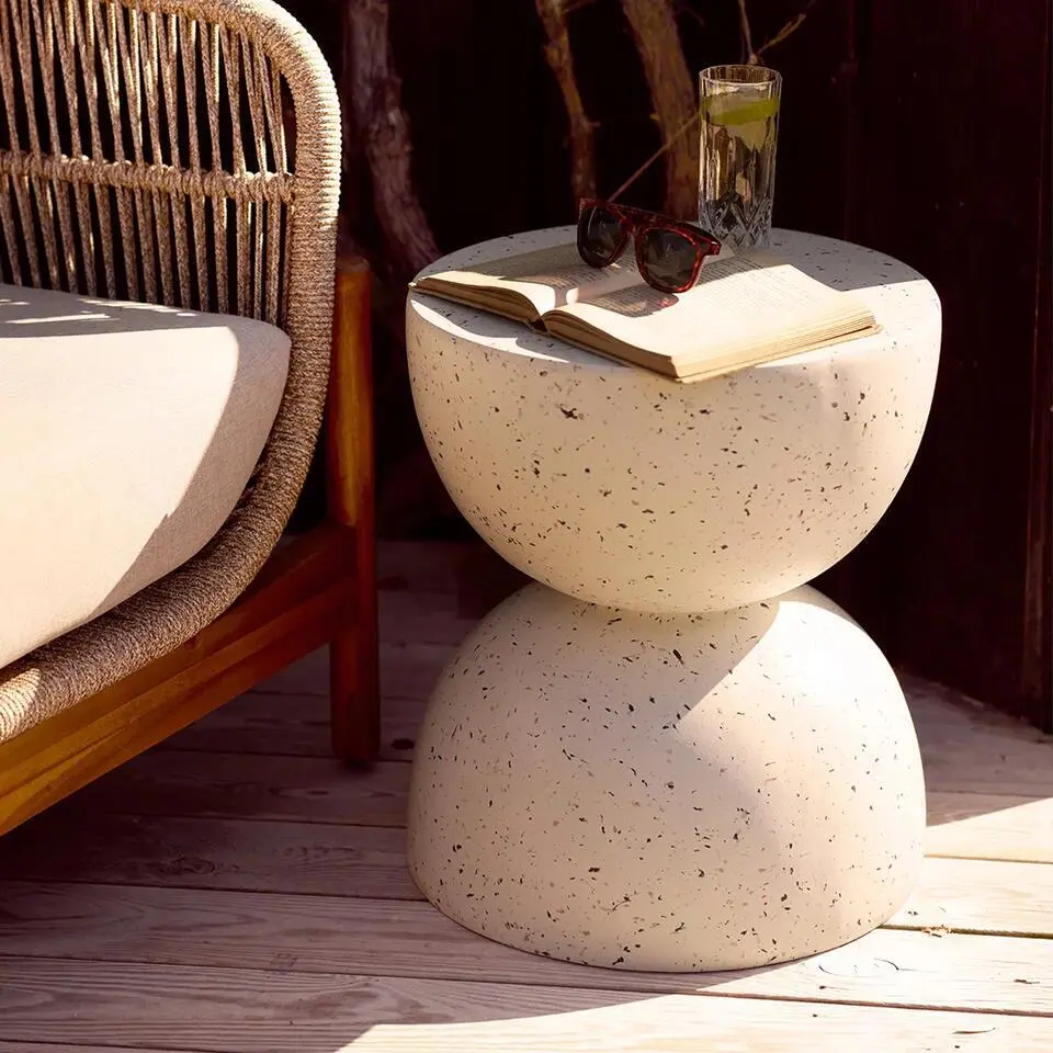 Artichok Bona fiberclay bijzettafel gebroken wit - &Oslash;40