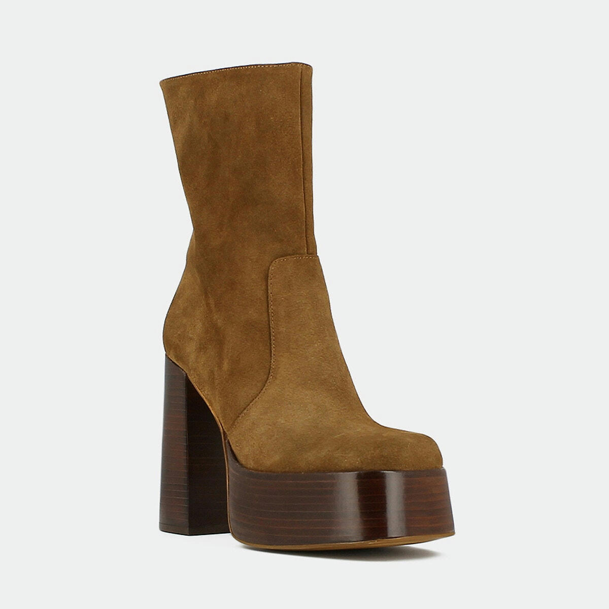Bottines à plateforme Bac, cuir