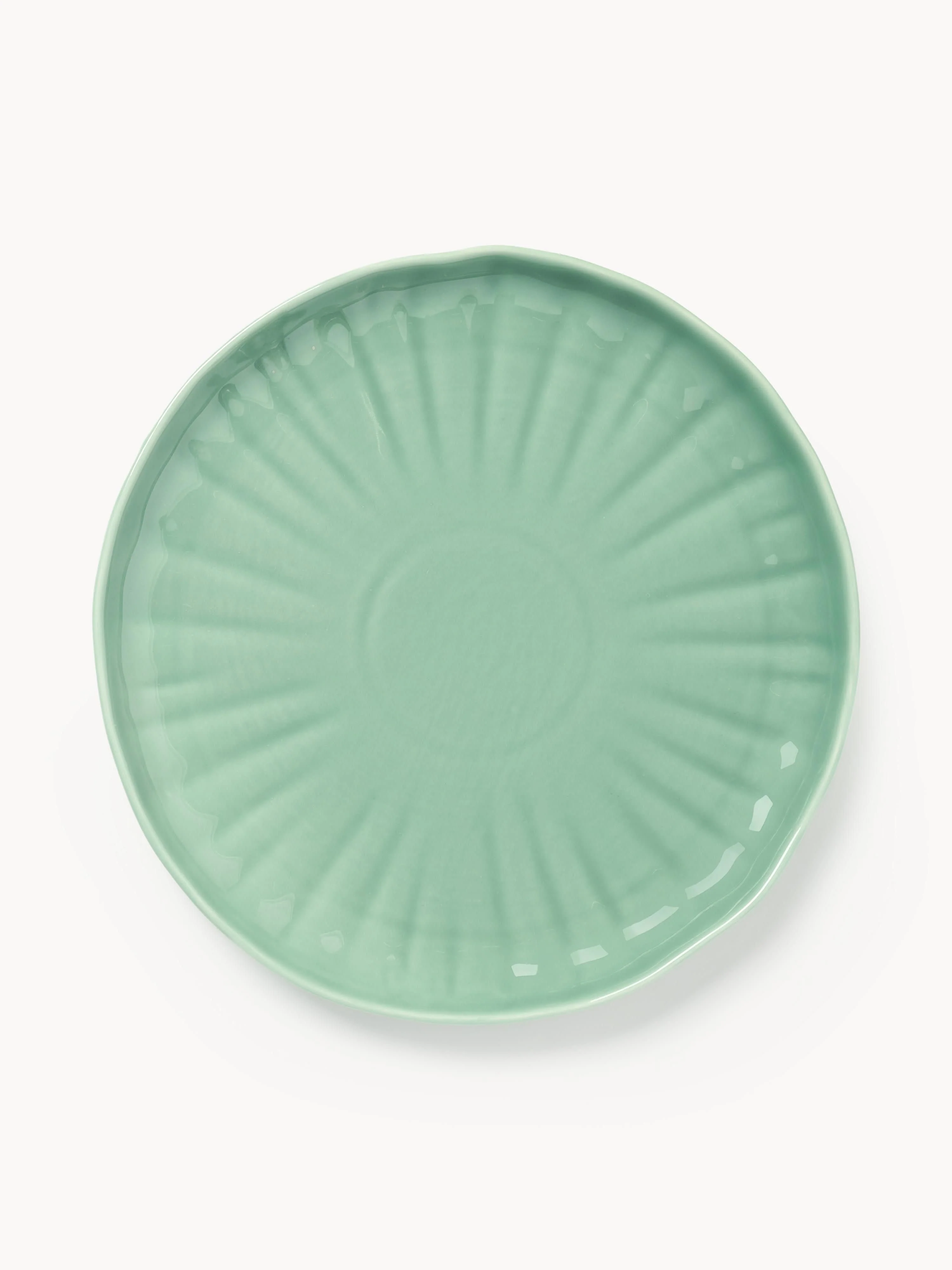 Porzellan-Speiseteller Sali mit Relief, 4er-Set
