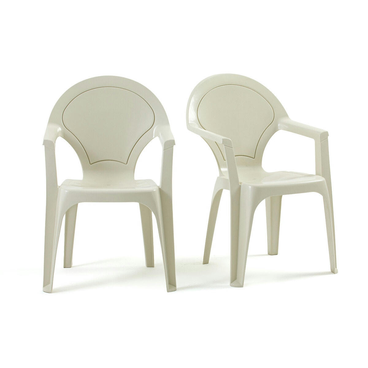 Lot de 2 fauteuils de jardin polypropylène, Adali