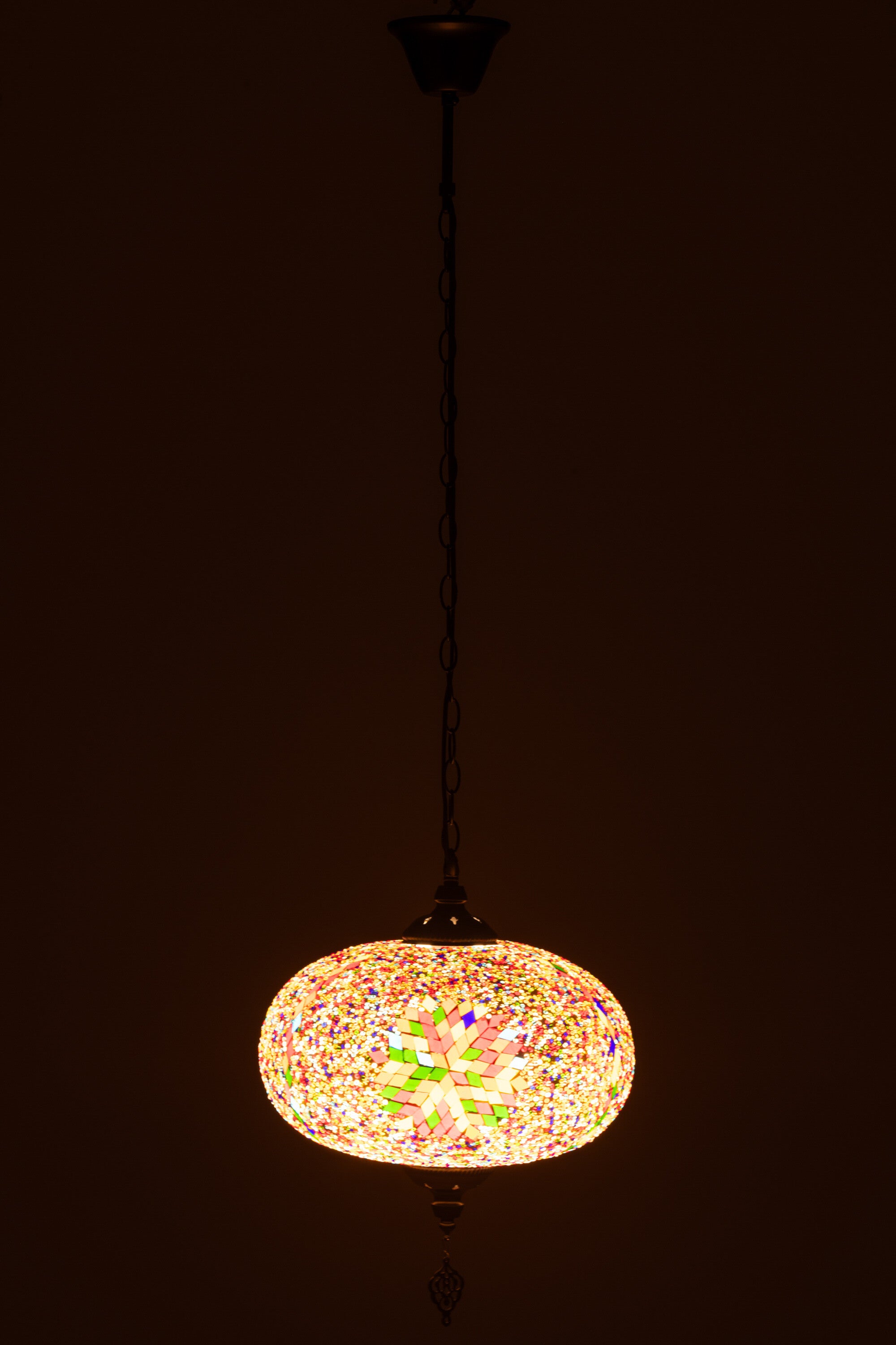 J-Line lamp Mozaiek Hangend - glas/metaal - oranje - large