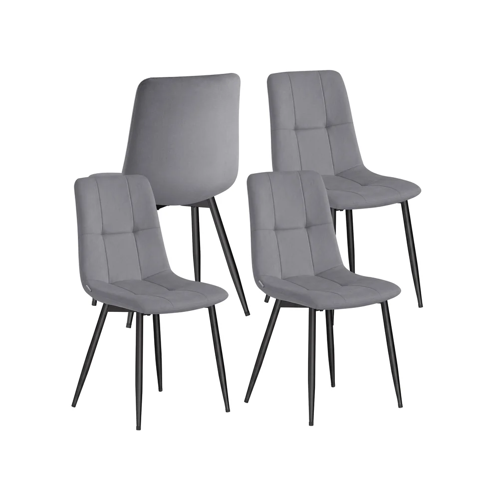 Chaises de Salle à Manger Modernes en Velours Rembourrées