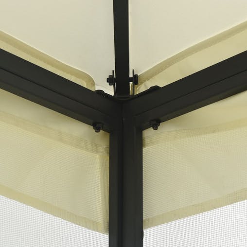 NNEVL Gazebo with Nets 300x400x265 cm Cream