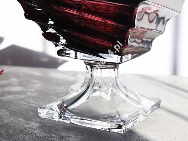 Bombonierka na nodze 24,5 cm Bohemia - Casablanca Burgundy 114792