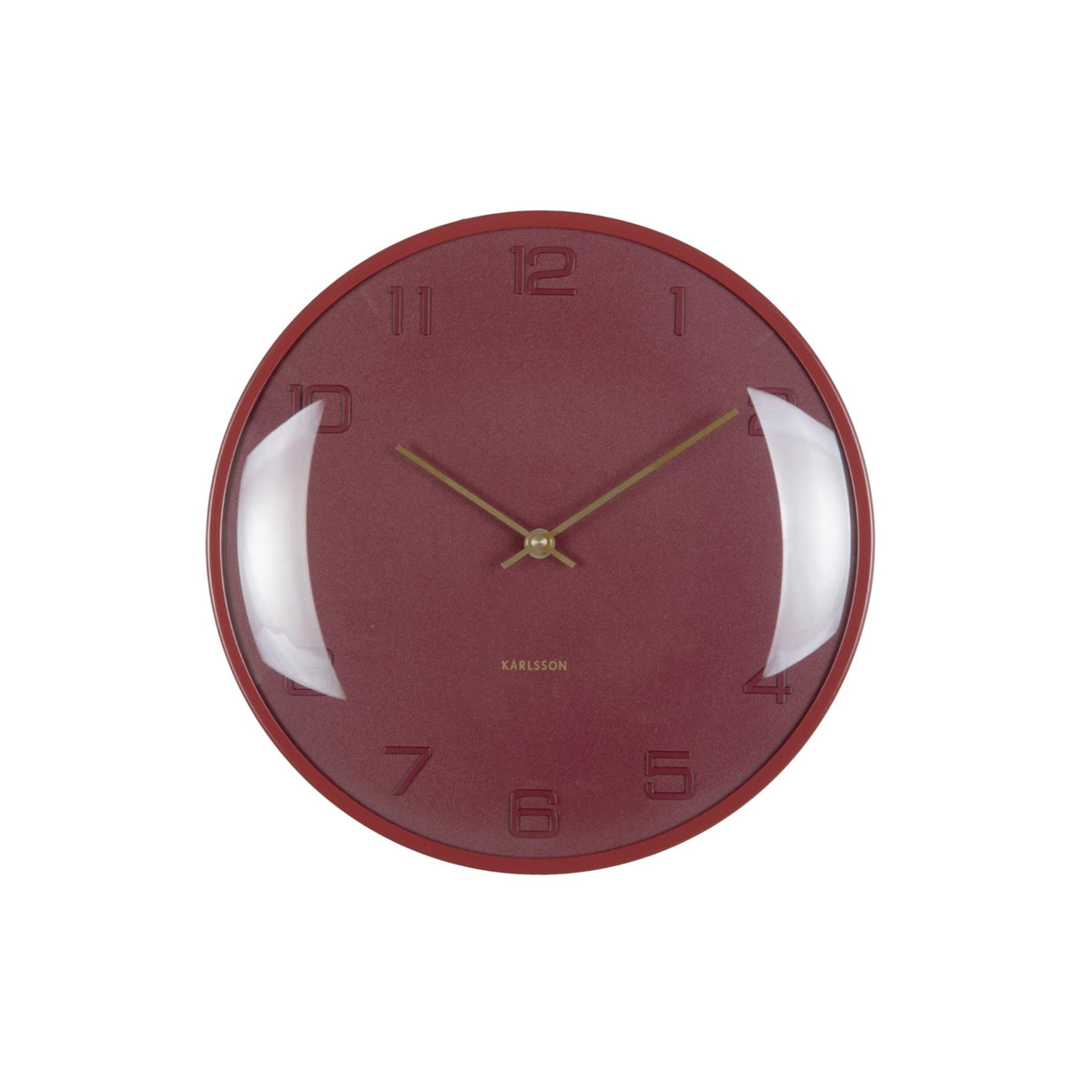 Karlsson wandklok Fuerte Dome - rood - Ø30.5cm