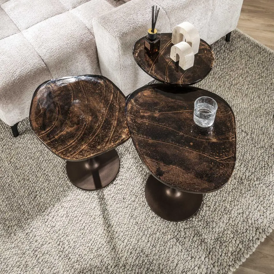 Hoyz Collection - Bijzettafel Eclipse M - Koper Antiek Finish