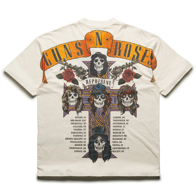 Guns N' Roses x Represent Tour Tee - Flat White