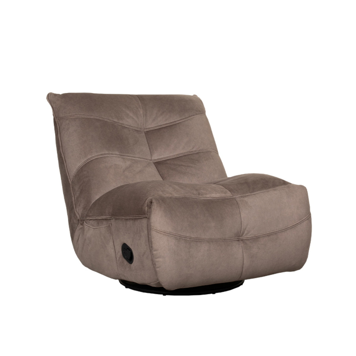 LABEL51 Relaxfauteuil Take It Easy - Taupe Stof - Draaibaar