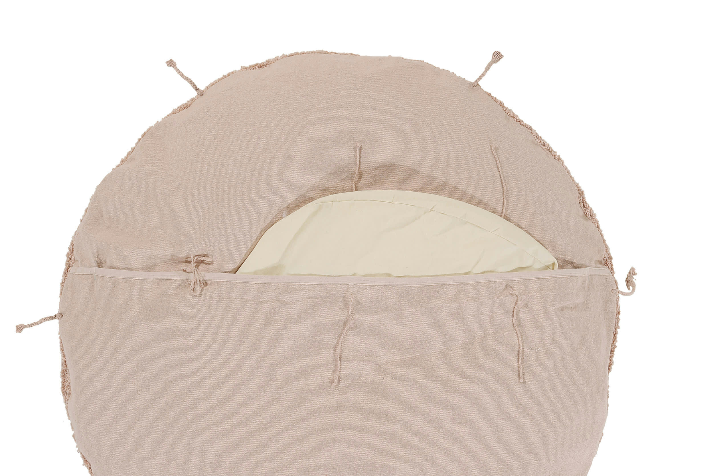 RE EDITION - Pouf de couchage en coton rose ø120