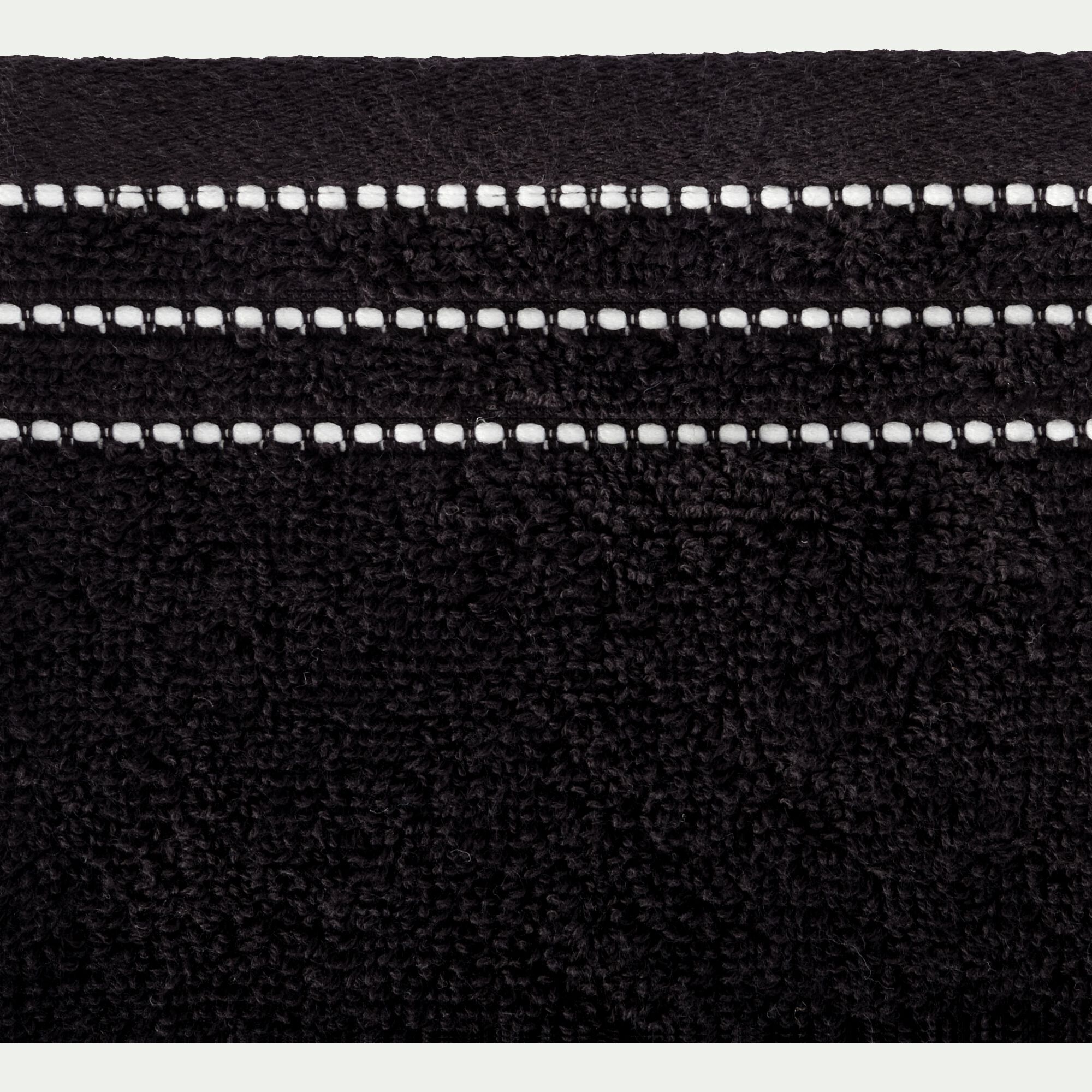 RHODES - Lot de 2 gants de toilette en coton - noir