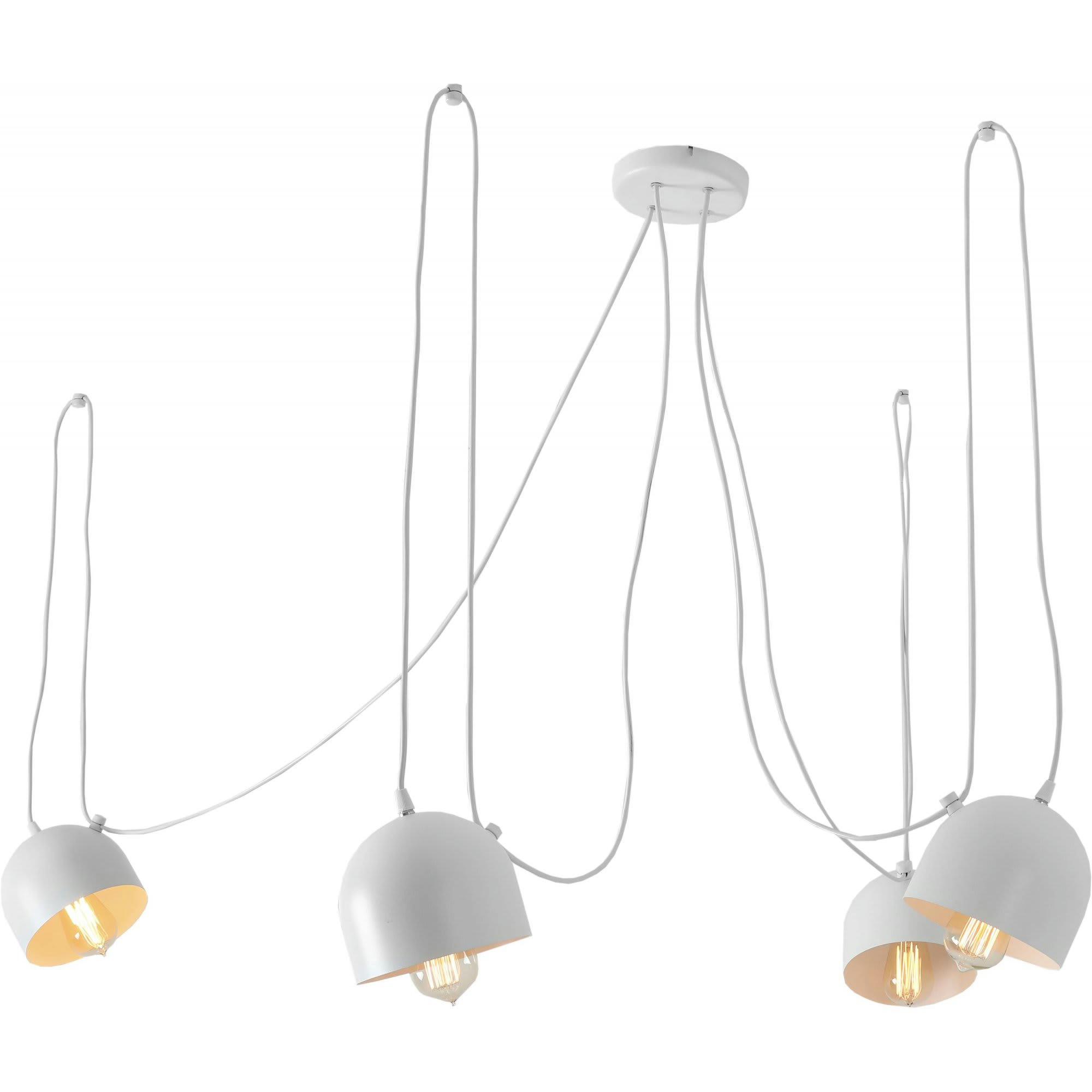 POPO - Suspension Acier Blanc 15x15x15 cm