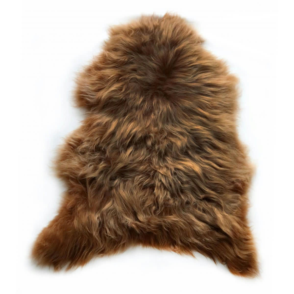 - Tapis en peau de mouton islandais roux
