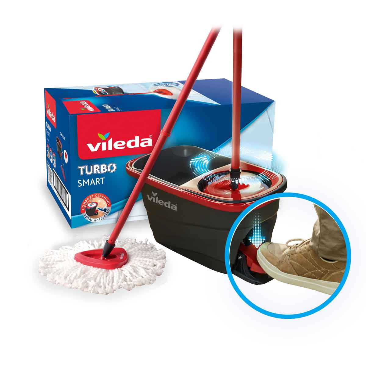 Sistema microfibras espreme fácil com pedal turbo smart VILEDA