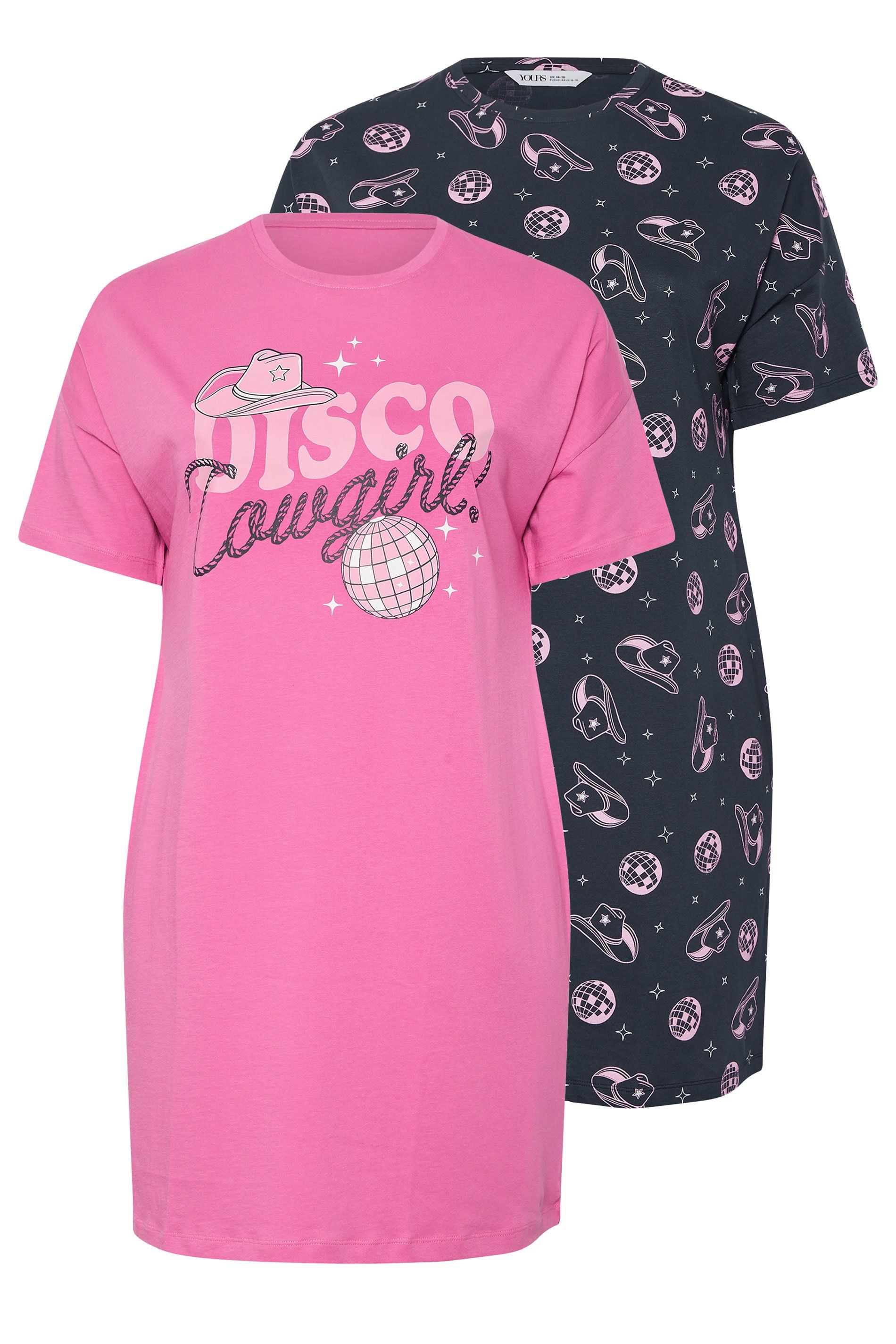 Yours 2 Pack 'Disco Cowgirl' Nightdresses