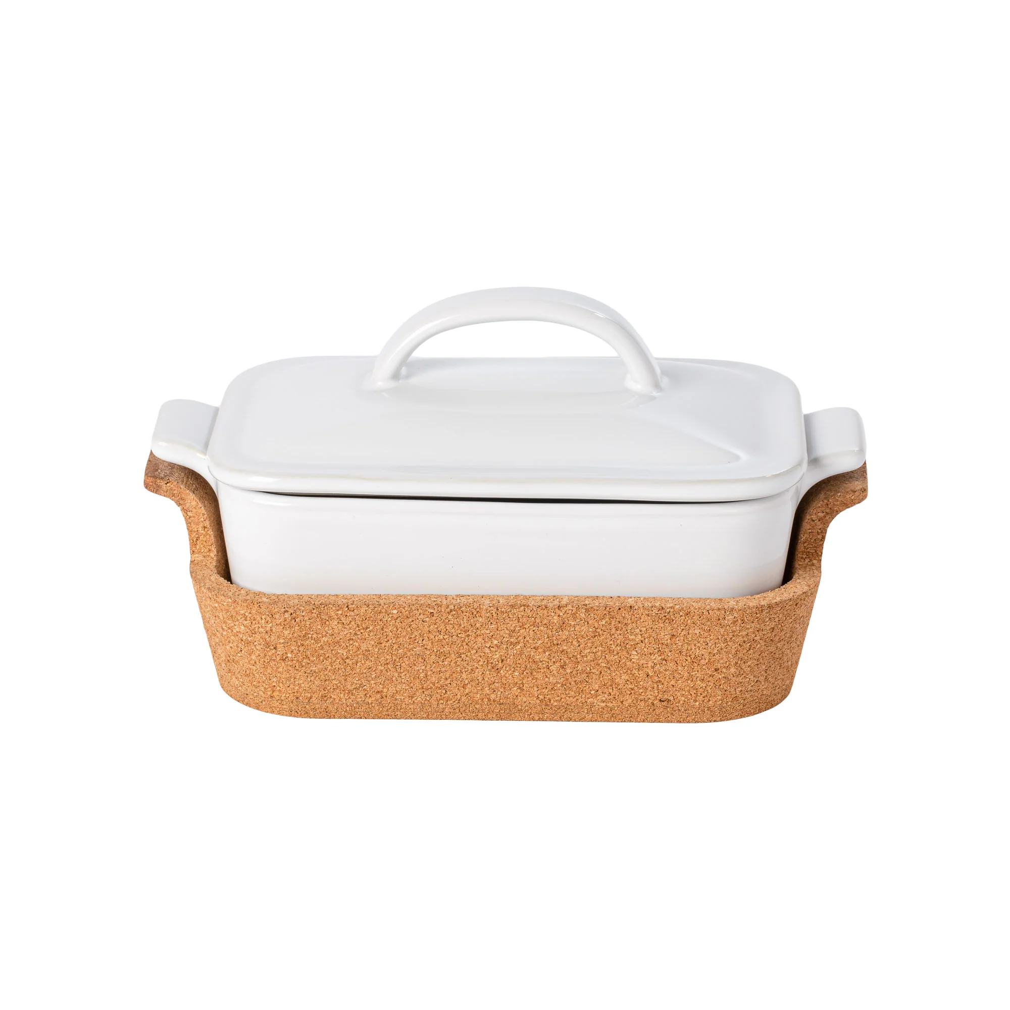 Gift Rectangular Covered Casserole with Cork Tray Ensemble, Casafina by COSTA NOVA