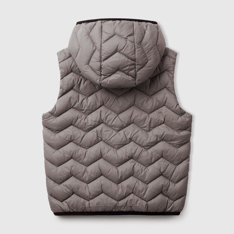 Padded vest with hood
