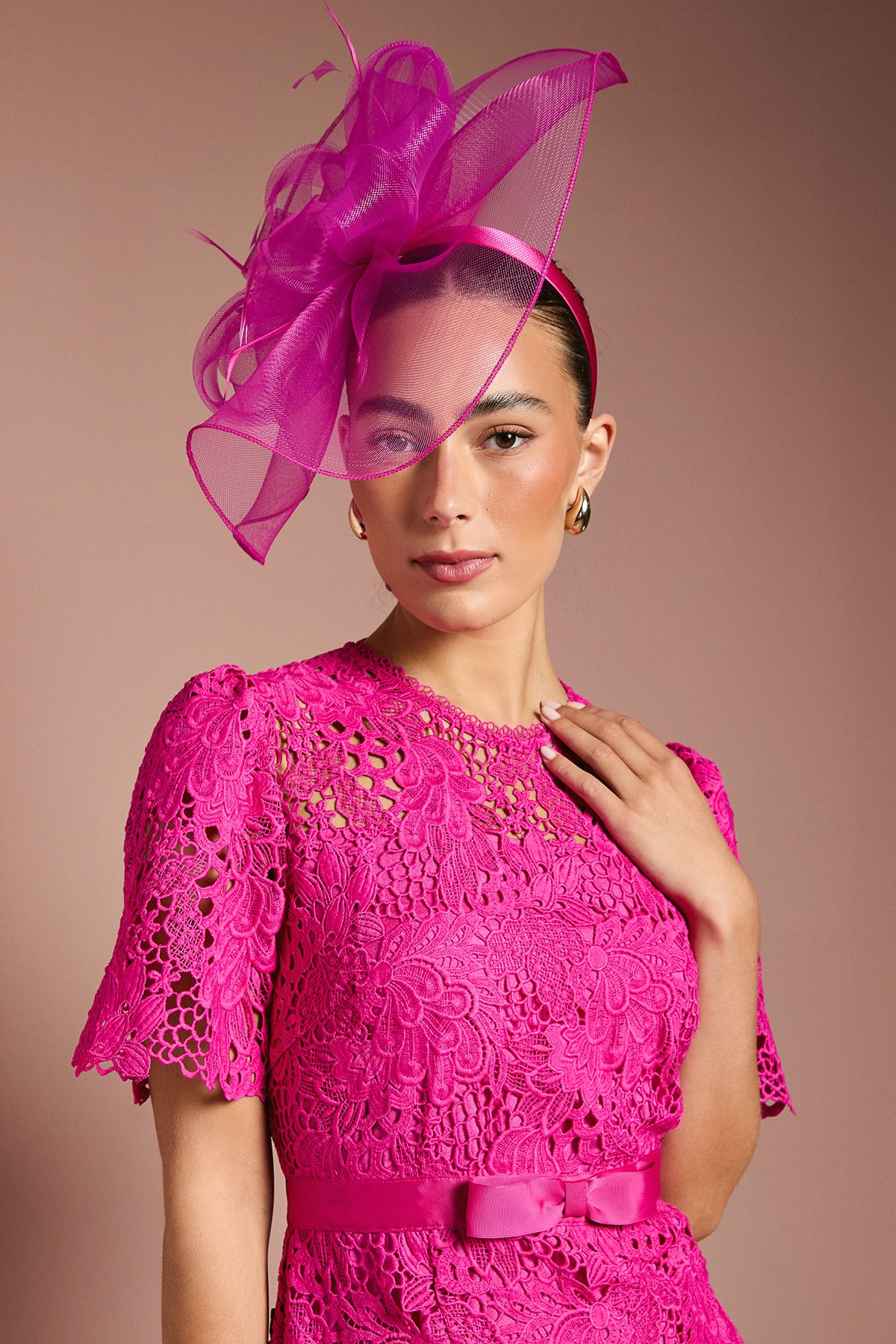 Coast Structured Mesh Bow Flat Fascinator