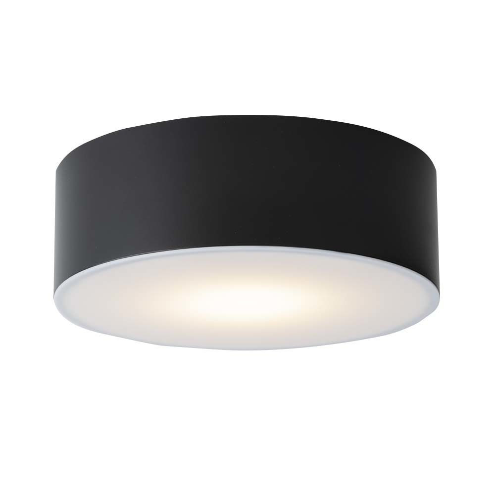 Plafon ZAMAokrągły czarno-biały LED 1x12W 20cm 1868lm IP20 Shilo