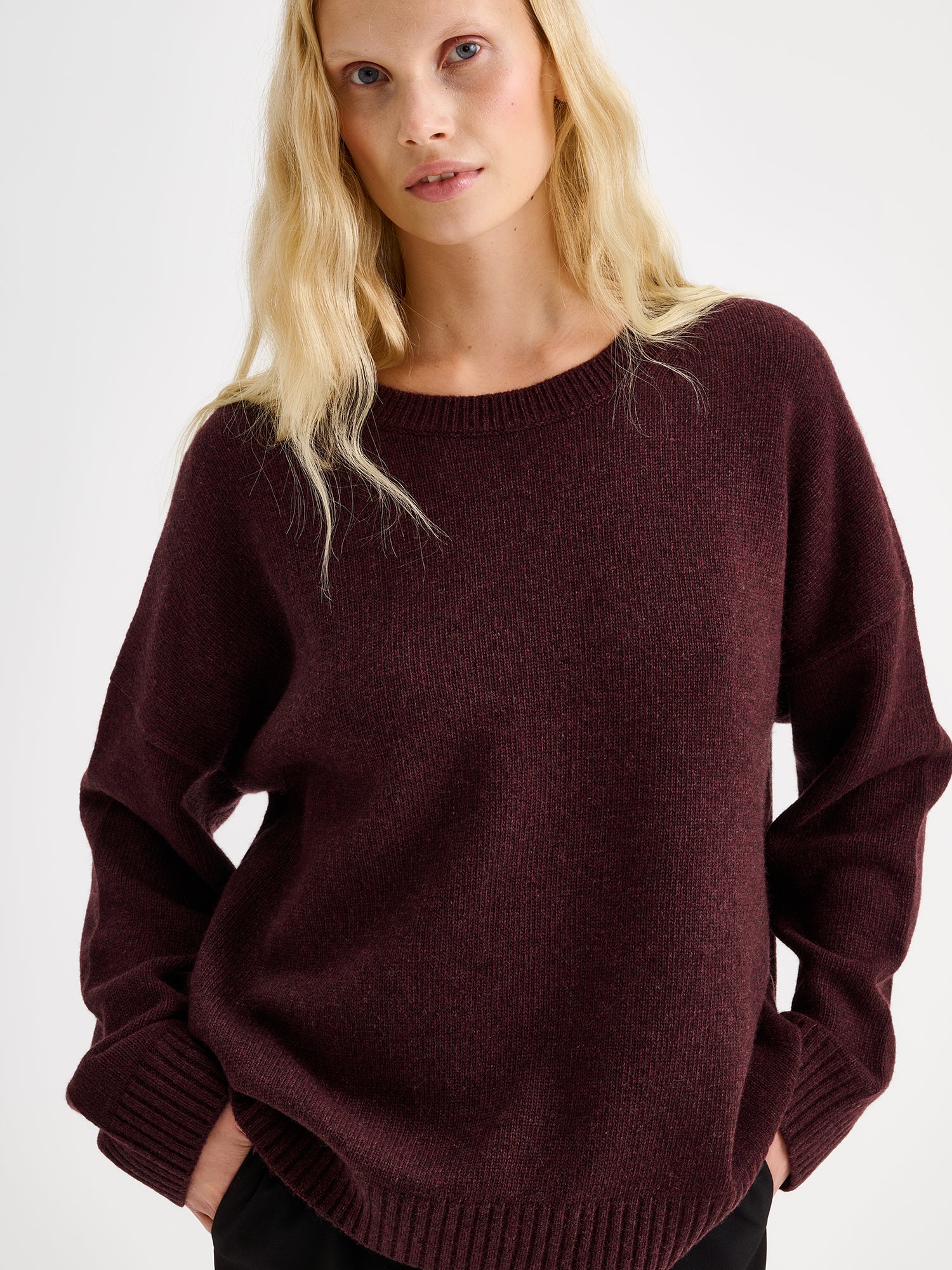 LANA oversize neulepusero - ruskea