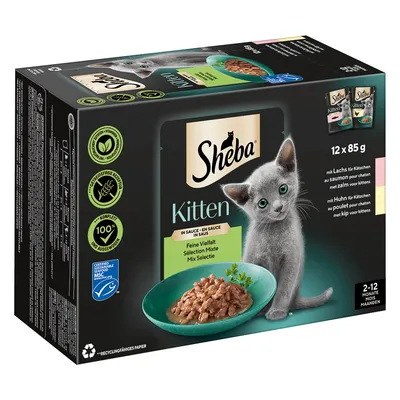 Sheba Kitten Pouches Varieties 12 x 85g