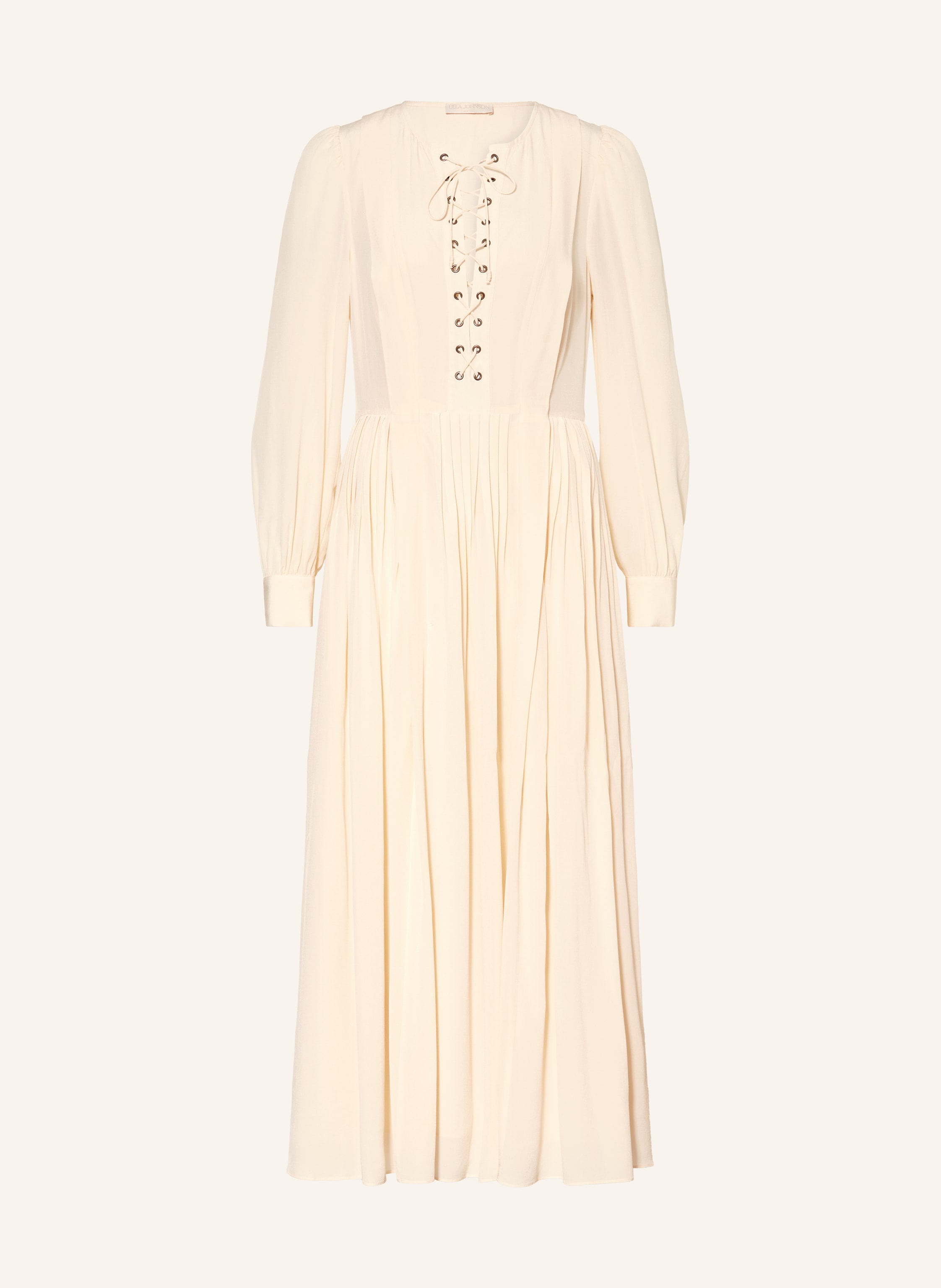 ULLA JOHNSON Seidenkleid VERIA mit Plissees