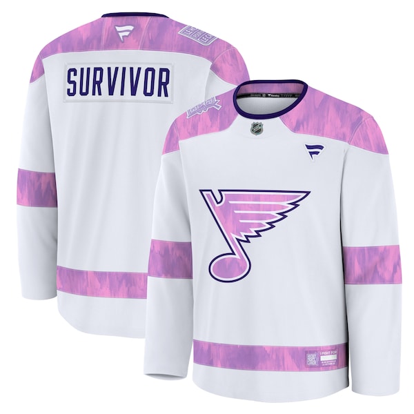St. Louis Blues  Hockey Fights Cancer Practice Jersey - White