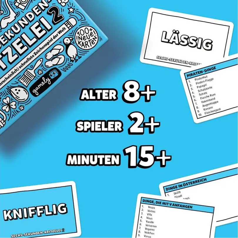 Kartenspiel Sechs-Sekunden-Kritzelei
