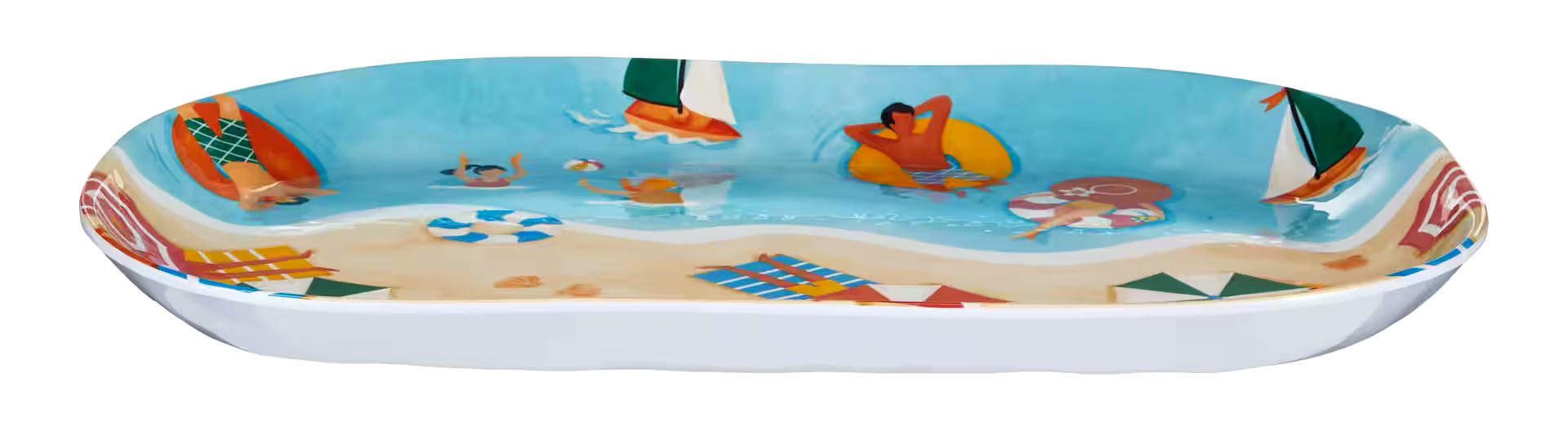 For Living Bright Beach Summer Serving Platter