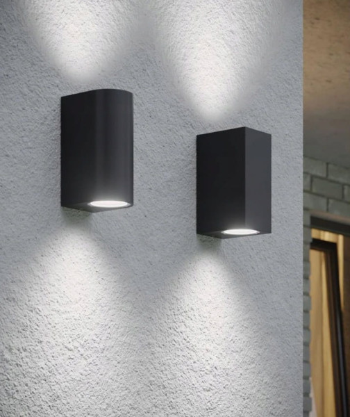 Luna Duo kinkiet elewacyjny ogrodowy 2xGU10 grafitowy