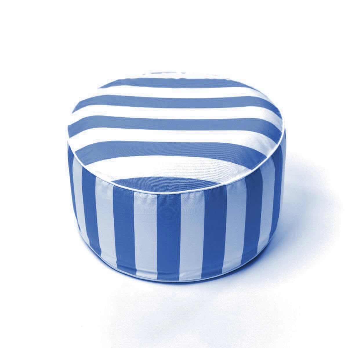 - Pouf gonflable en Polyester Bleu 50x25 cm